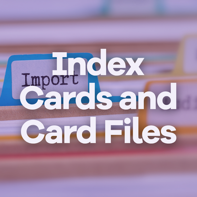 Image Index Cards and Card Files
